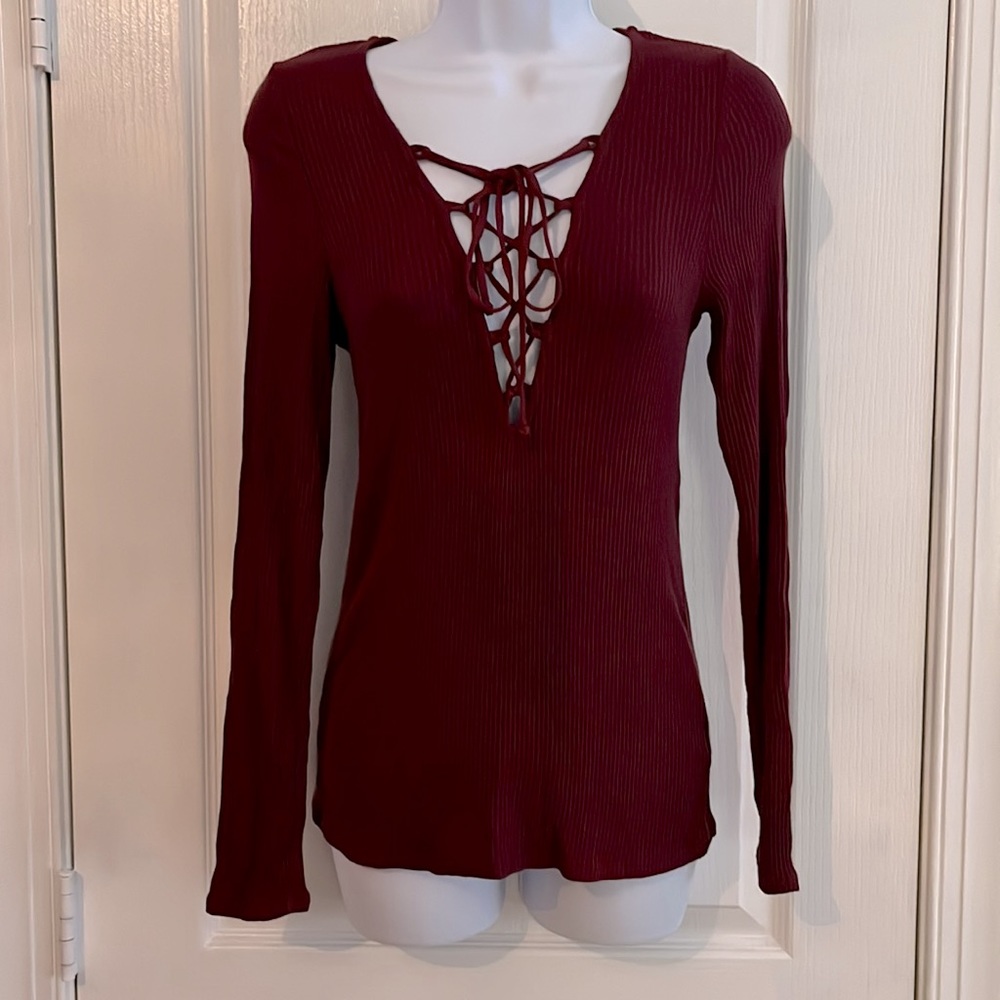 NWT! UO Project Social - Lace Up Long Sleeve